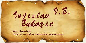Vojislav Bukazić vizit kartica